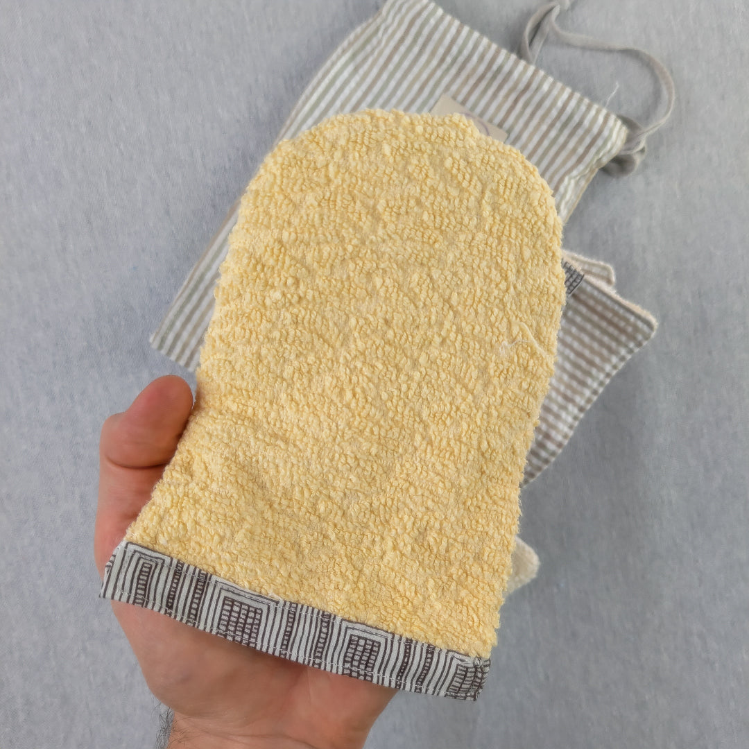 Kit guanti pulizia viso e corpo