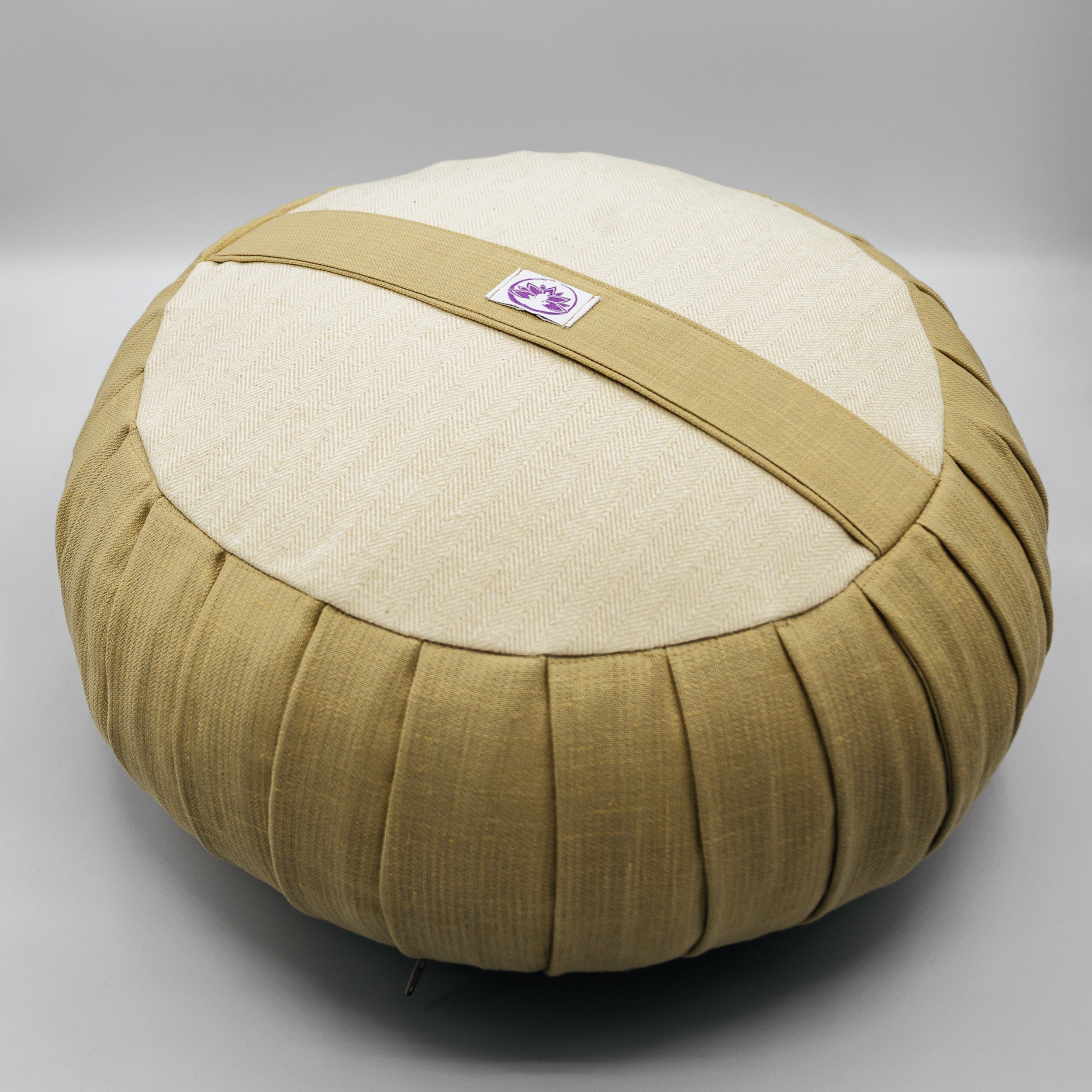 Cuscino zafu classico monocromatico naturale chiaro