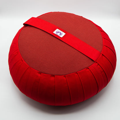 Cuscino zafu classico monocromatico rosso