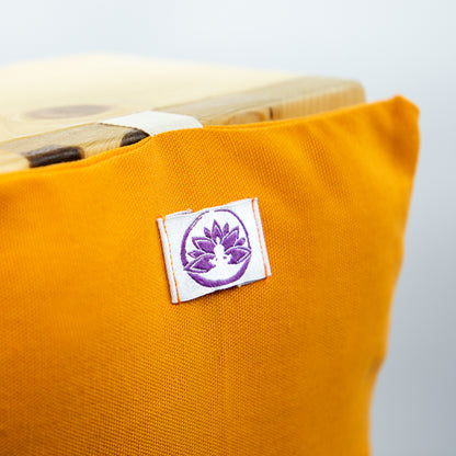Sgabello da meditazione (panca seiza) artigianale con cuscino