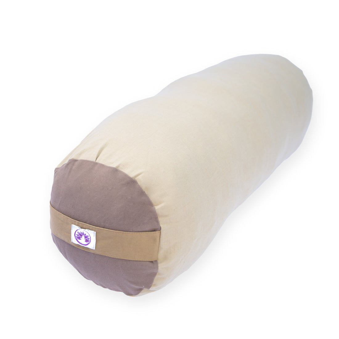 Bolster yoga monocromatico naturale chiaro