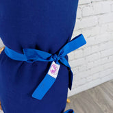 Panchetta imbottita blu con cintura in cotone, ideale per il set meditazione con sgabello cotone blu