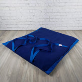 Set meditazione con sgabello cotone blu, ideale per pratiche di yoga e meditazione comode