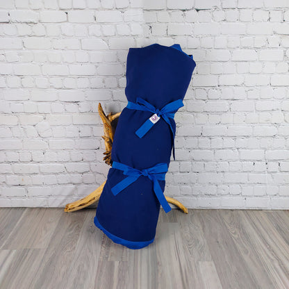 Cuscini di supporto lombari blu con set meditazione con zafu a mezzaluna cotone blu, ideali per il comfort durante la meditazione