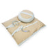 Set meditazione con zafu classico cotone naturale chiaro, cuscini di supporto per schiena e lombari