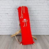 Borsa per tappetino yoga rossa del set yoga made in Italy con corde di fissaggio