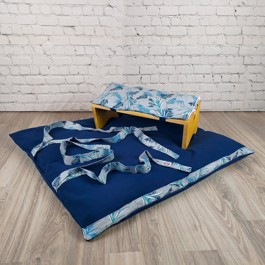 Set da Meditazione Palme Blu con Sgabello