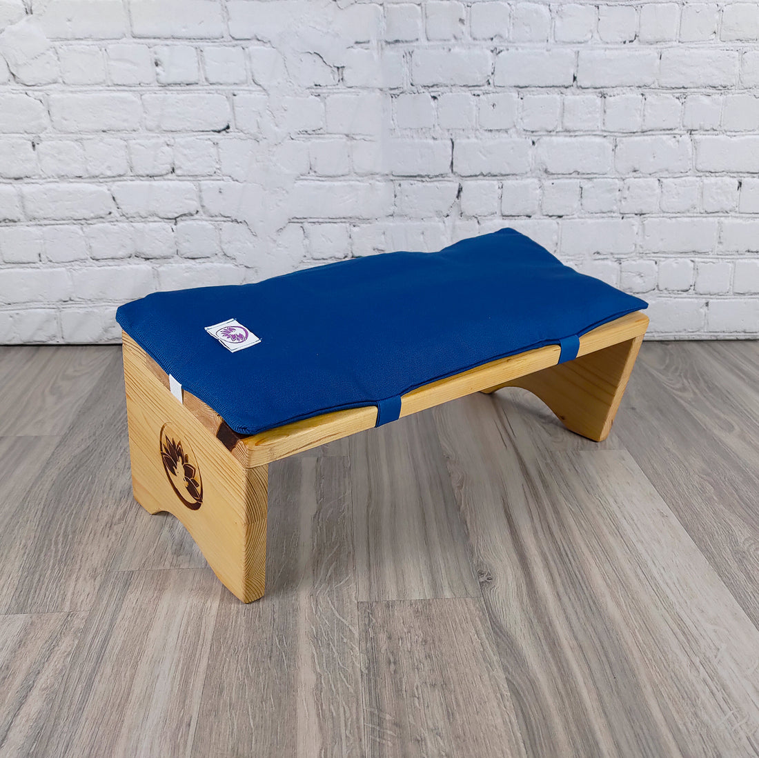 Set da Meditazione Monocromatico Blu con Sgabello