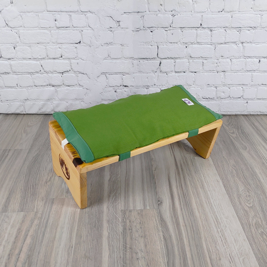 Set da Meditazione Monocromatico Verde con Sgabello