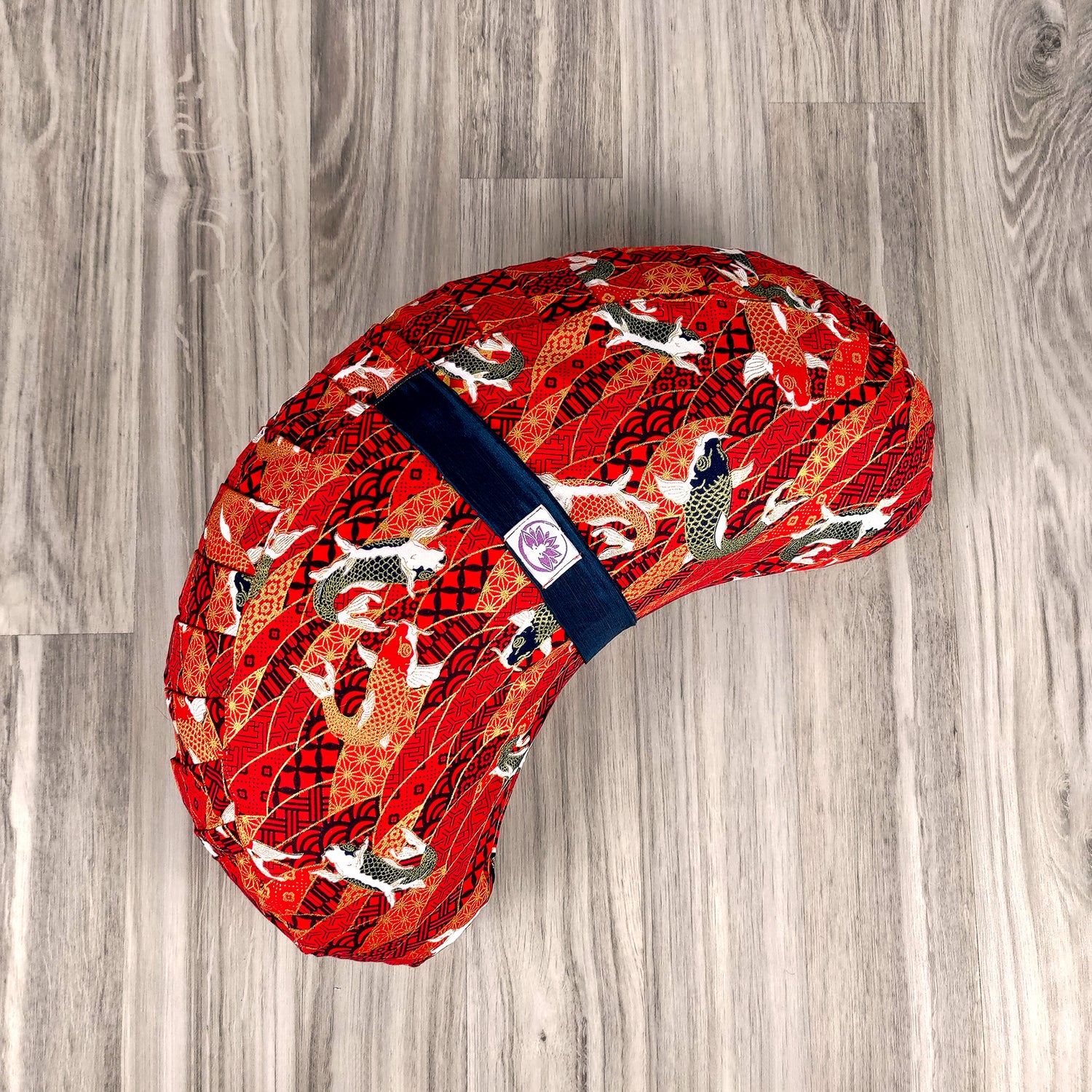 Cuscino Zafu a mezzaluna Koi