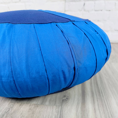 Cuscino zafu classico monocromatico blu