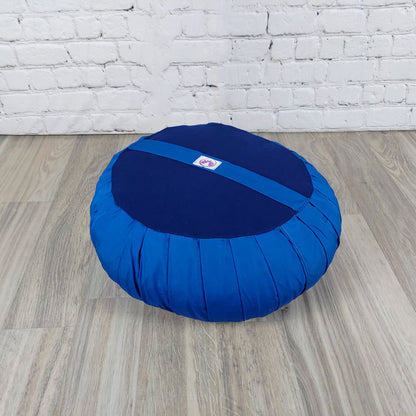 Cuscino zafu classico monocromatico blu