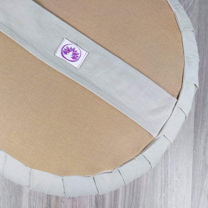 Set da meditazione naturale chiaro con zafu classico e zabuton