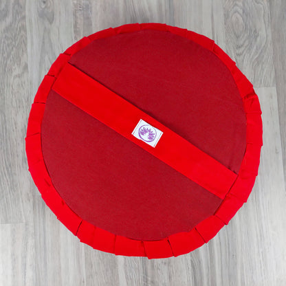 Cuscino zafu classico monocromatico rosso