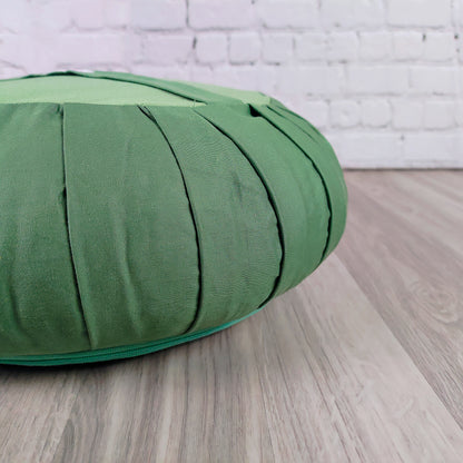 Cuscino zafu classico monocromatico verde