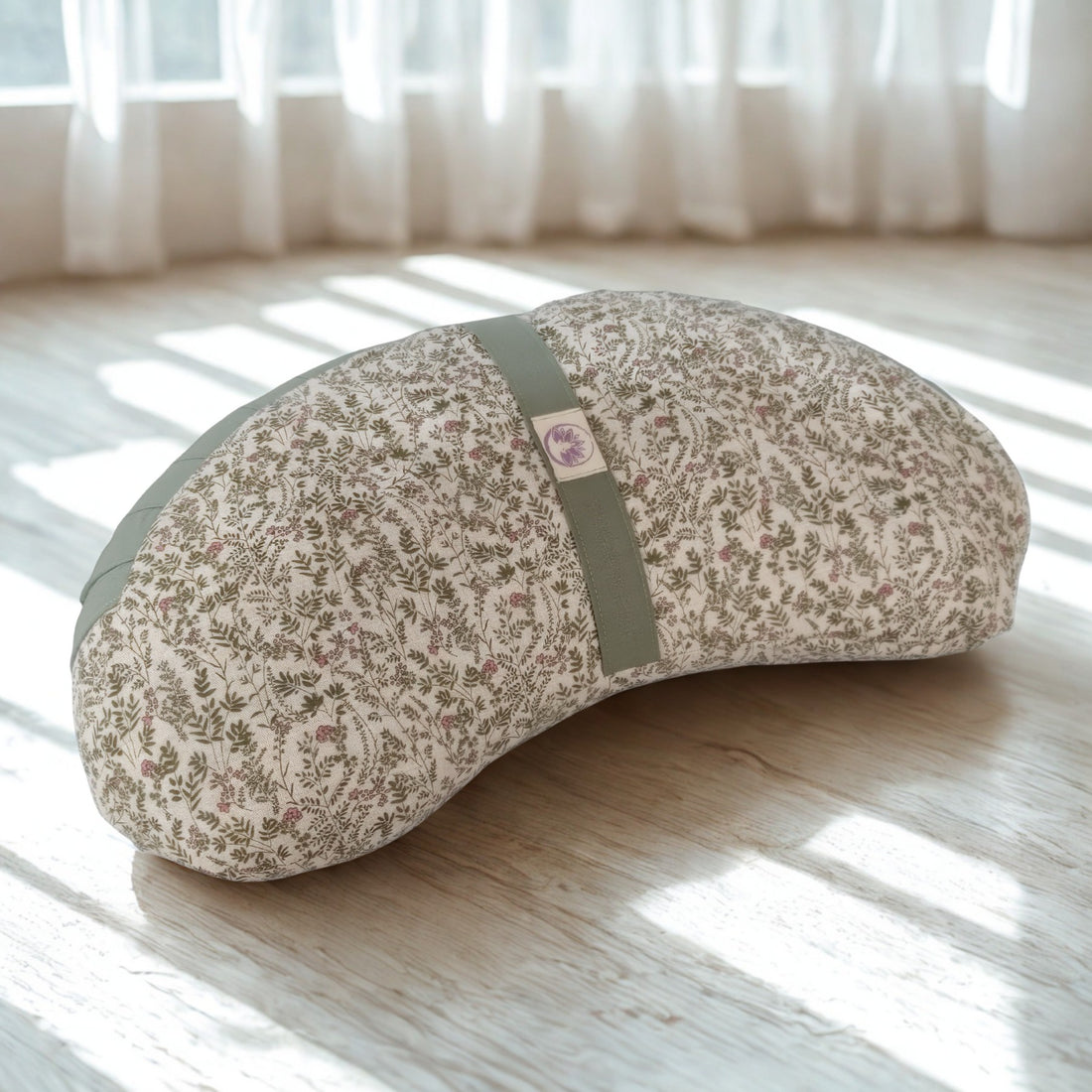 Cuscino Zafu a Mezzaluna Violetta