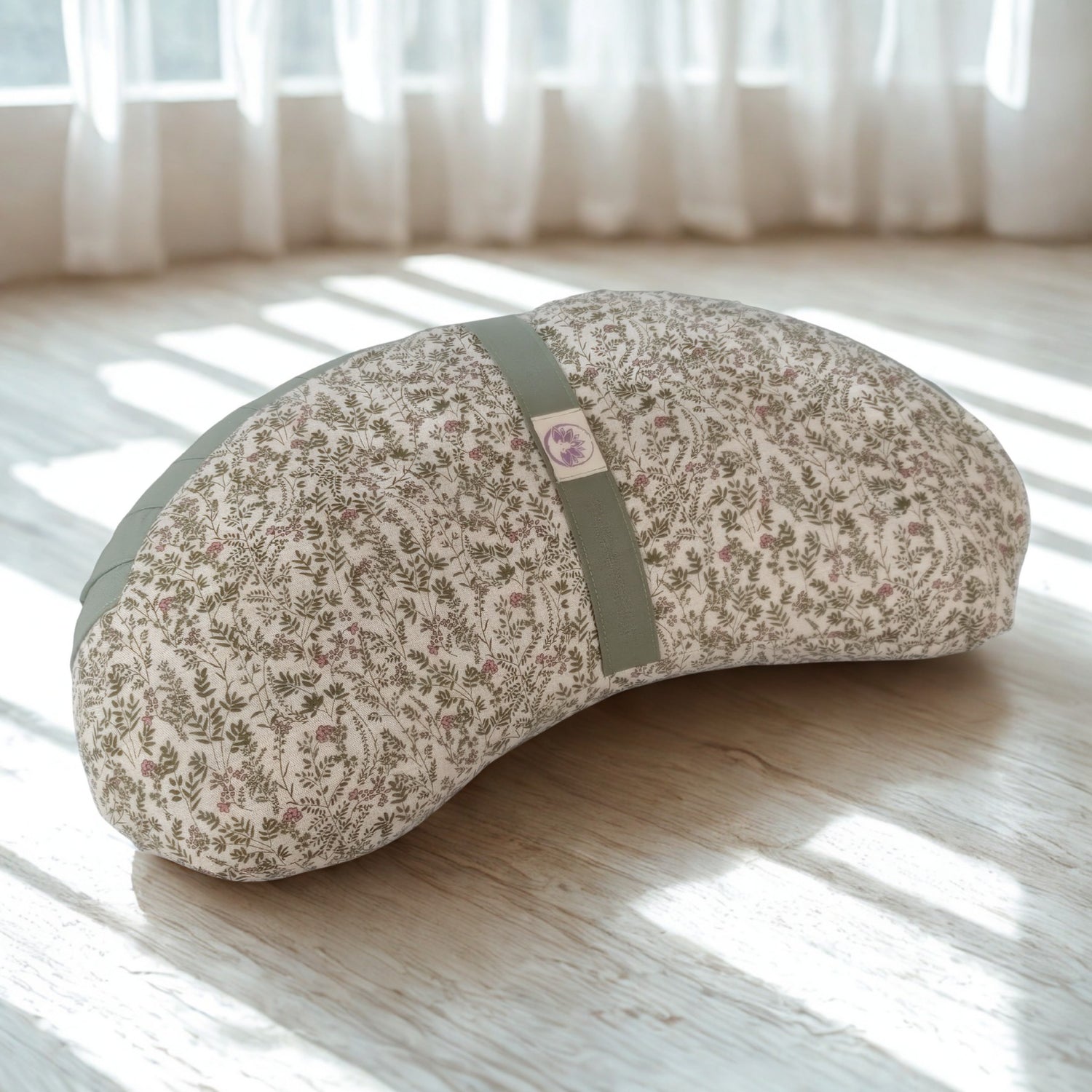 Cuscino Zafu a Mezzaluna Violetta