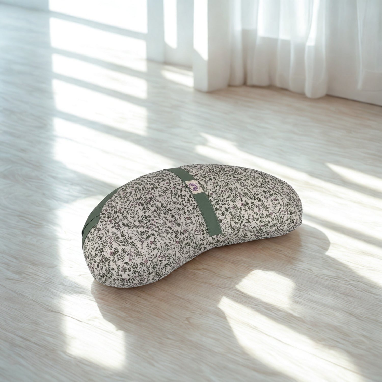 Cuscino Zafu a Mezzaluna Violetta