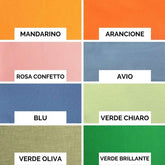 Cuscino per gli occhi personalizzato disponibile in vari colori tra cui arancione, blu e verde brillante