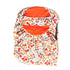 Fodera bolster yoga floreale con dettagli arancioni, ideale per il comfort nelle pratiche yoga