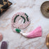 mala malachite quarzo rosa