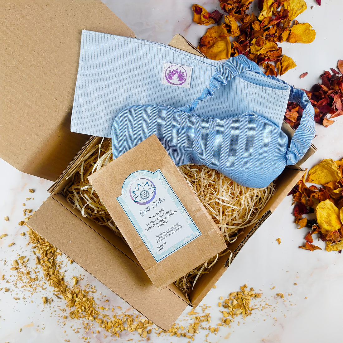 Box coccole invernali con mascherina balsamica e tisana